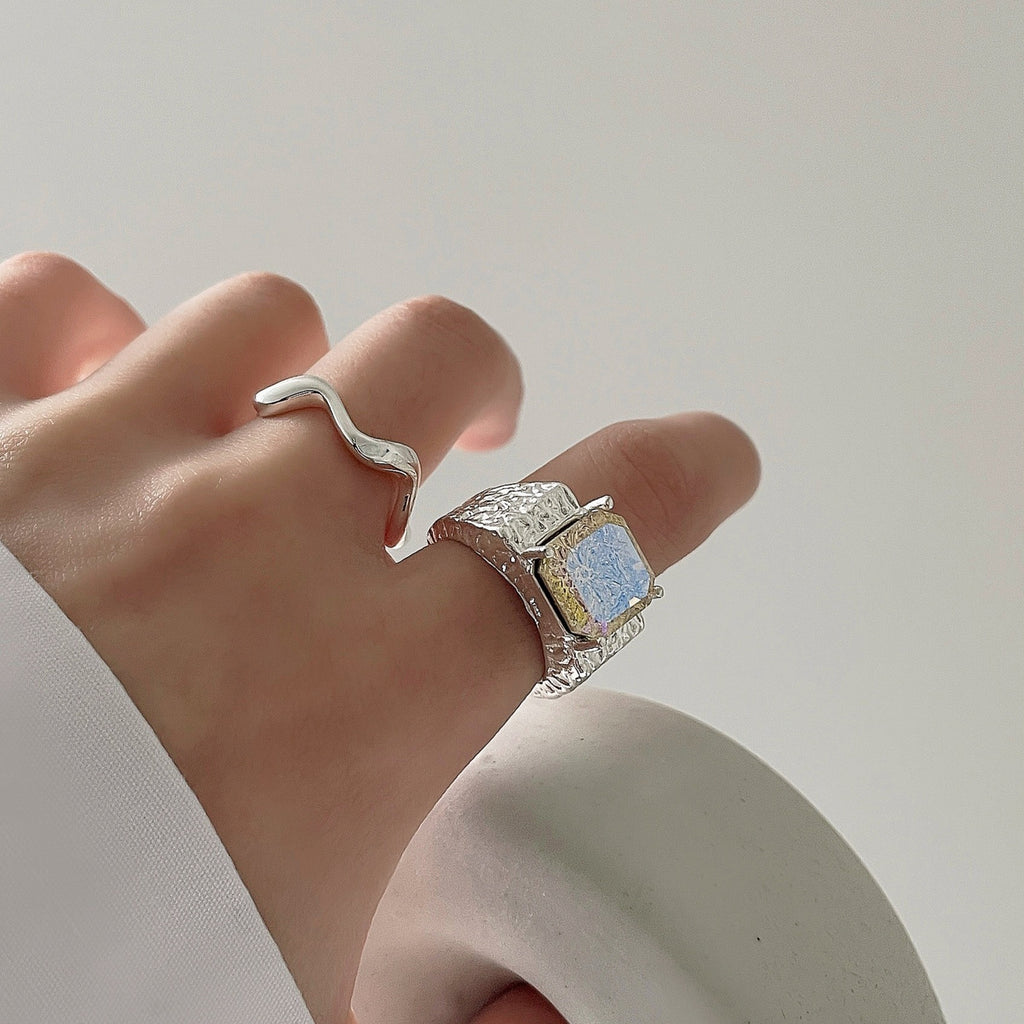 S925 sølv hofstil vintage mode åben ring