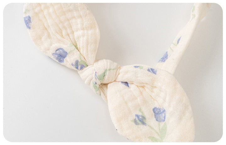 Søde baby body med blomstermønster og hårbånd (0-18 mdr.)