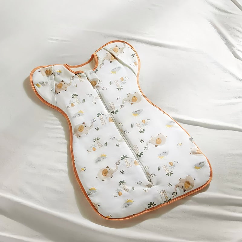 2 i 1 babysvøb/baby sovepose til 15-25°C elefant