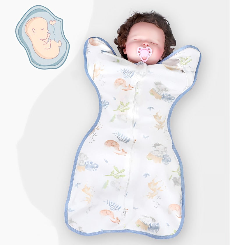 2 i 1 nyfødt babysvøb/baby sovepose str.(0-12.5kg.) til 15-25°C-ræv