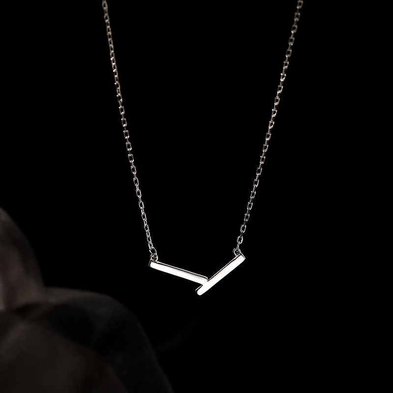 925 sterling sølv enkel geometrisk halskæde