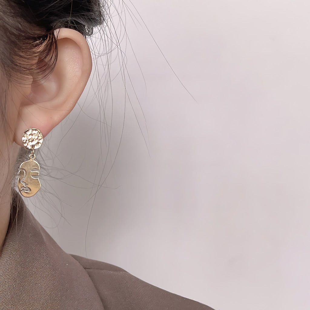 925 sølv nål 14K forgyldt kunstnerisk abstrakt asymmetrisk design