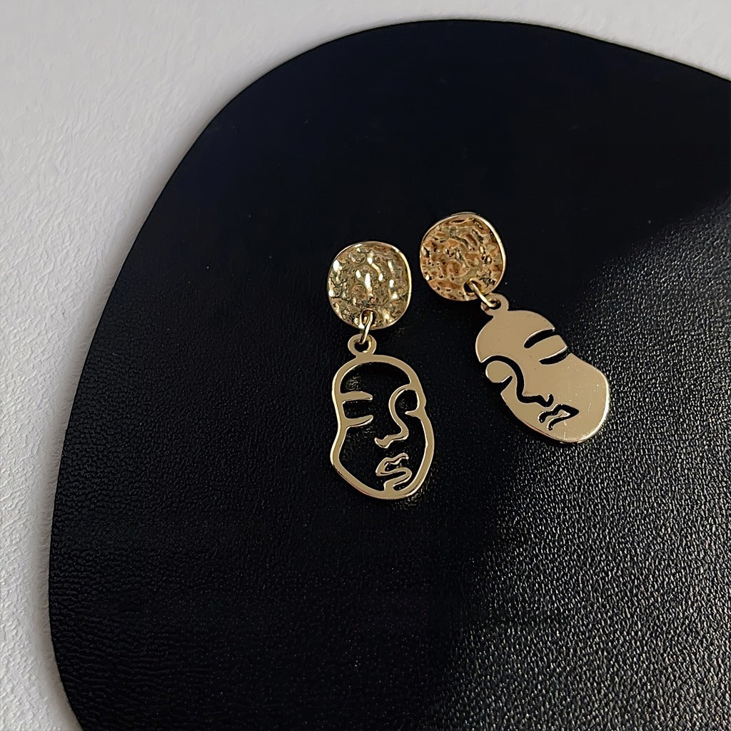 925 sølv nål 14K forgyldt kunstnerisk abstrakt asymmetrisk design