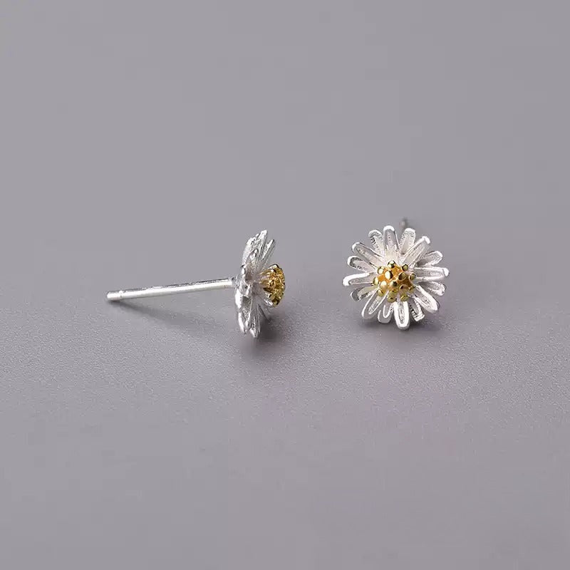 925 sterling sølv marguerit øreringe