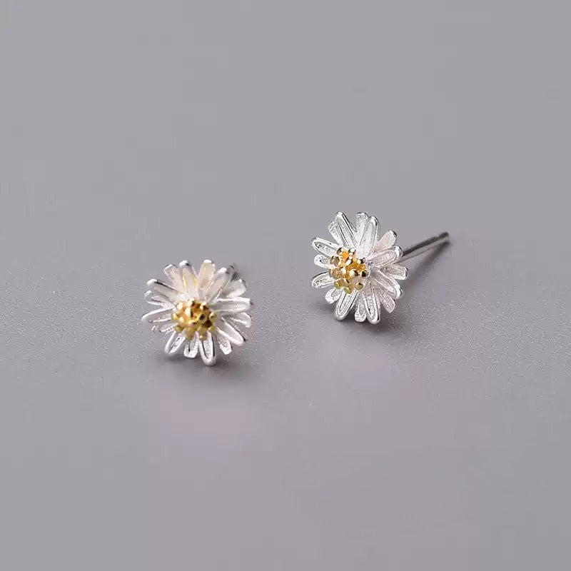 925 sterling sølv marguerit øreringe