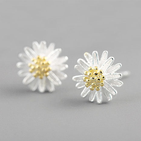 925 sterling sølv marguerit øreringe