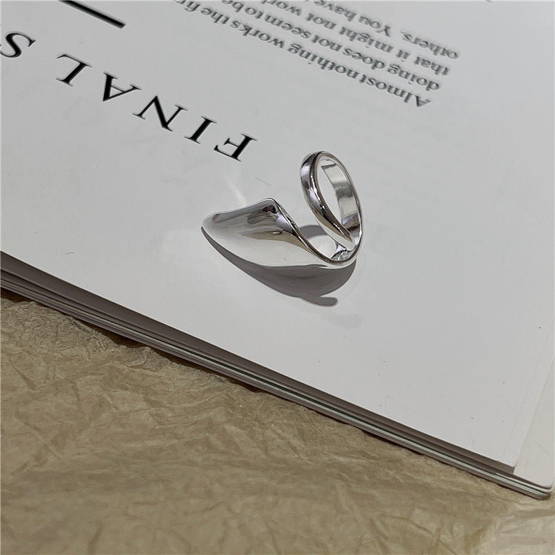 Geometrisk 925 sølv åben ring