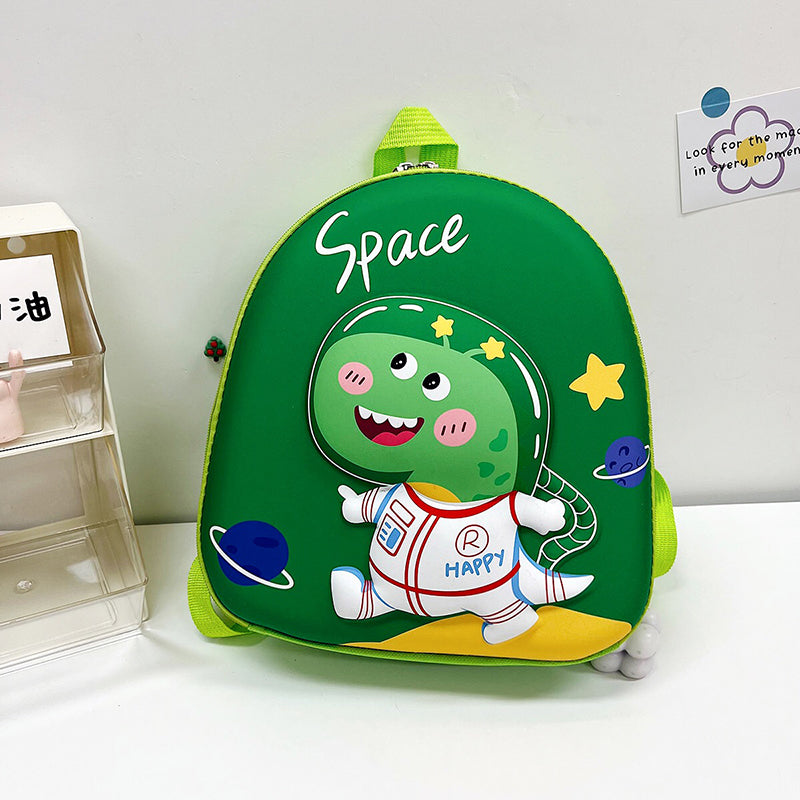 Grøn space dinosaur børnetaske