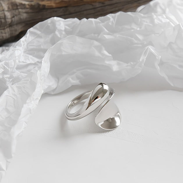 Minimalistisk Åben Ring i S925 Sølv – Unikt og Moderne Design