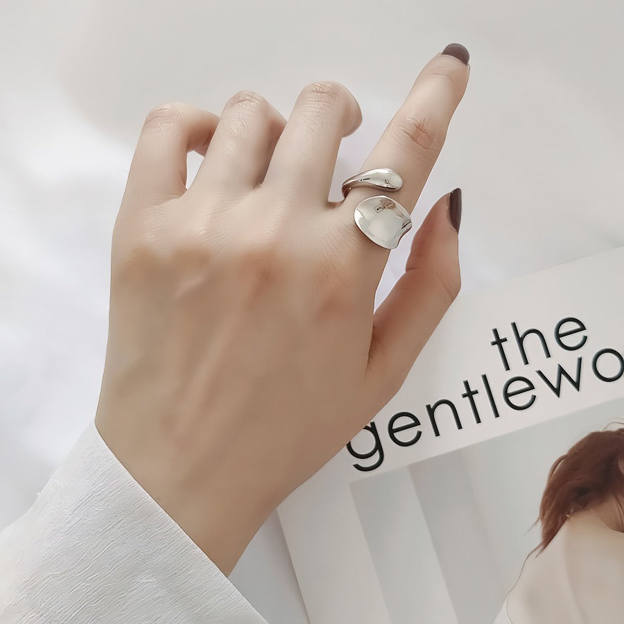 Minimalistisk Åben Ring i S925 Sølv – Unikt og Moderne Design