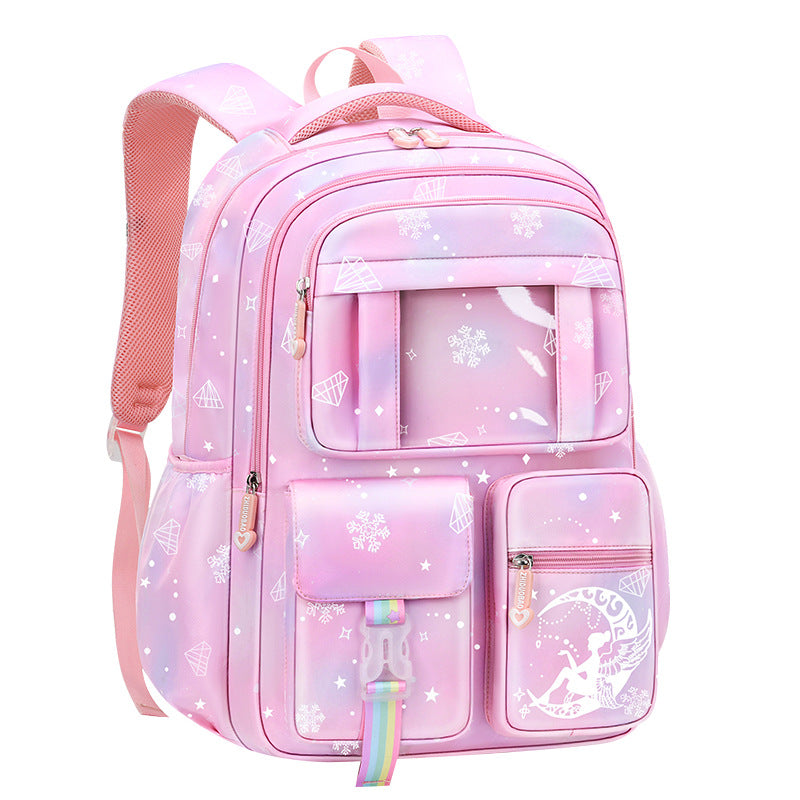 Pink skoletaske til piger