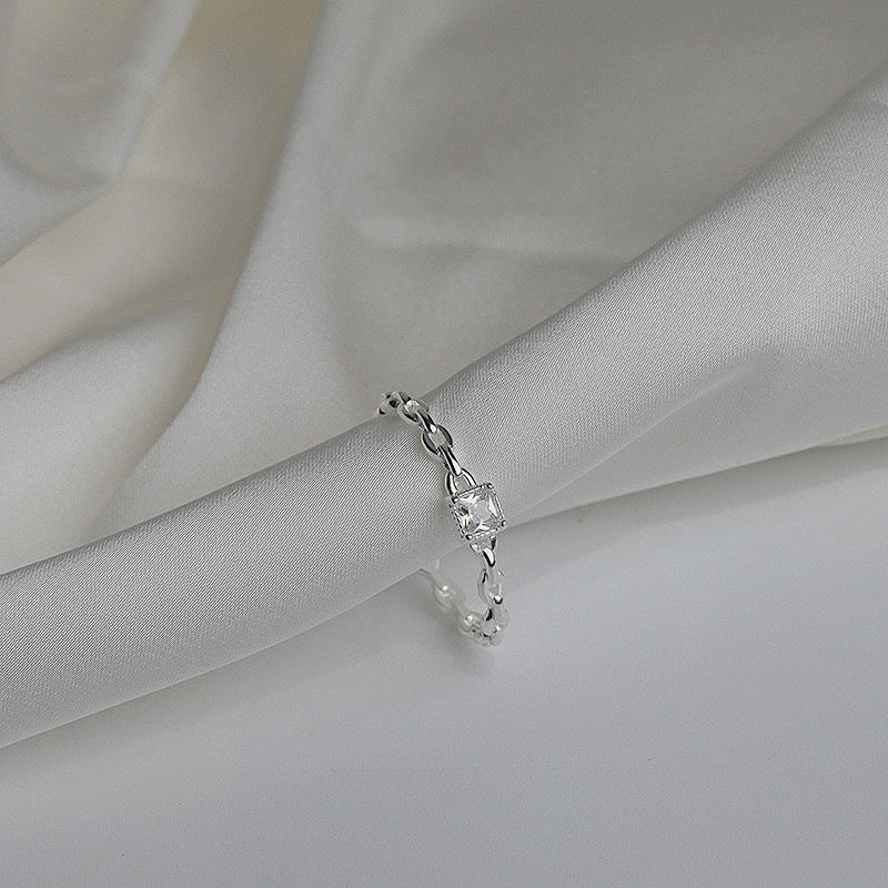S925 sølv kæde åben ring