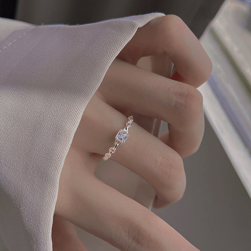 S925 sølv kæde åben ring