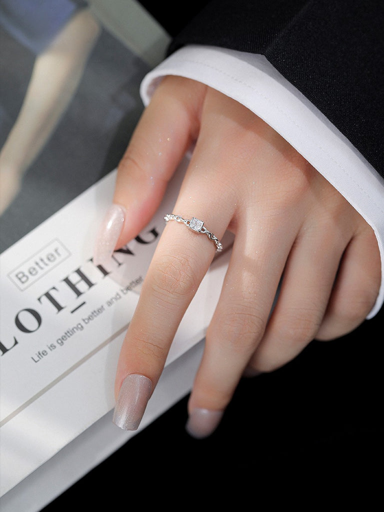 S925 sølv kæde åben ring