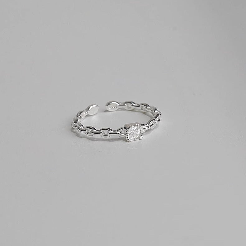 S925 sølv kæde åben ring