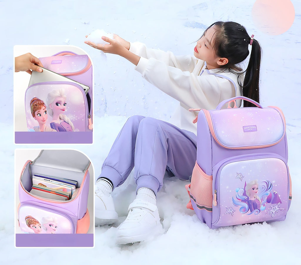 Snow queen frozen Elsa skole rygsæk til piger(41cm x 28cm x 20cm)