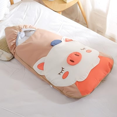 2-i-1 tygde babysvøb/baby sovepose/kørepose(Str.:0-12mdr.)med aftagelig bomuld polstring til 5-30°C-beige