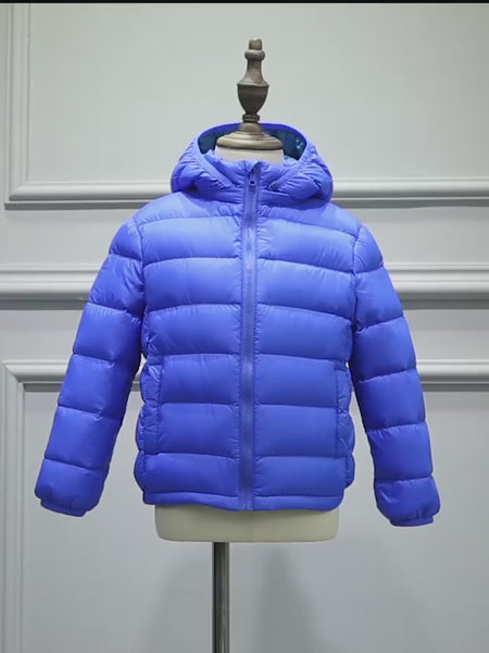 Ultra light down jacket/overgangsjakke/sommerjakke til børn sort