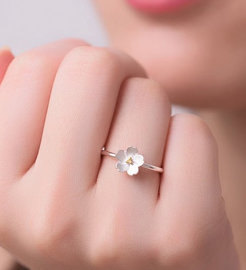 925 sterling sakura åben ring - Lilla Villa