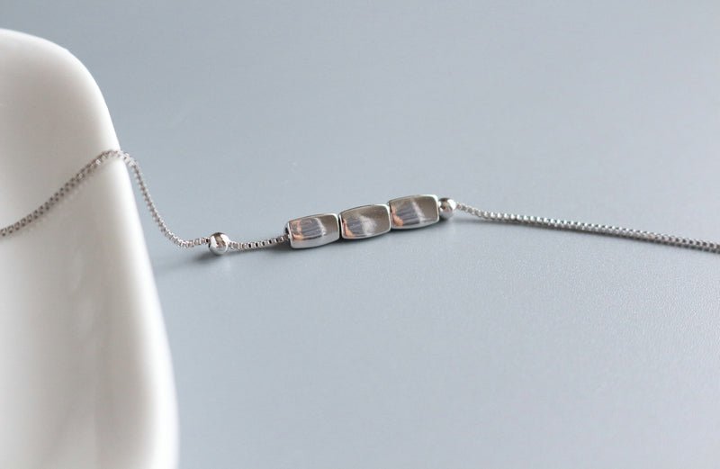 925 sterling sølv simple bead armbånd - Lilla Villa