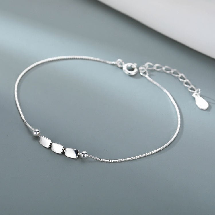 925 sterling sølv simple bead armbånd - Lilla Villa