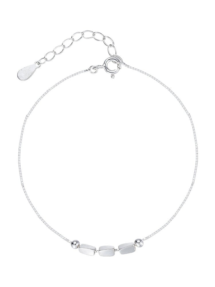 925 sterling sølv simple bead armbånd - Lilla Villa