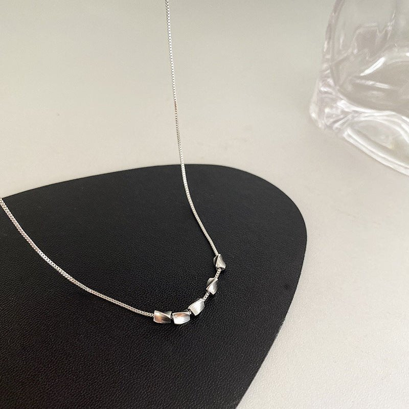 925 sterling sølv simple bead halskæde - Lilla Villa