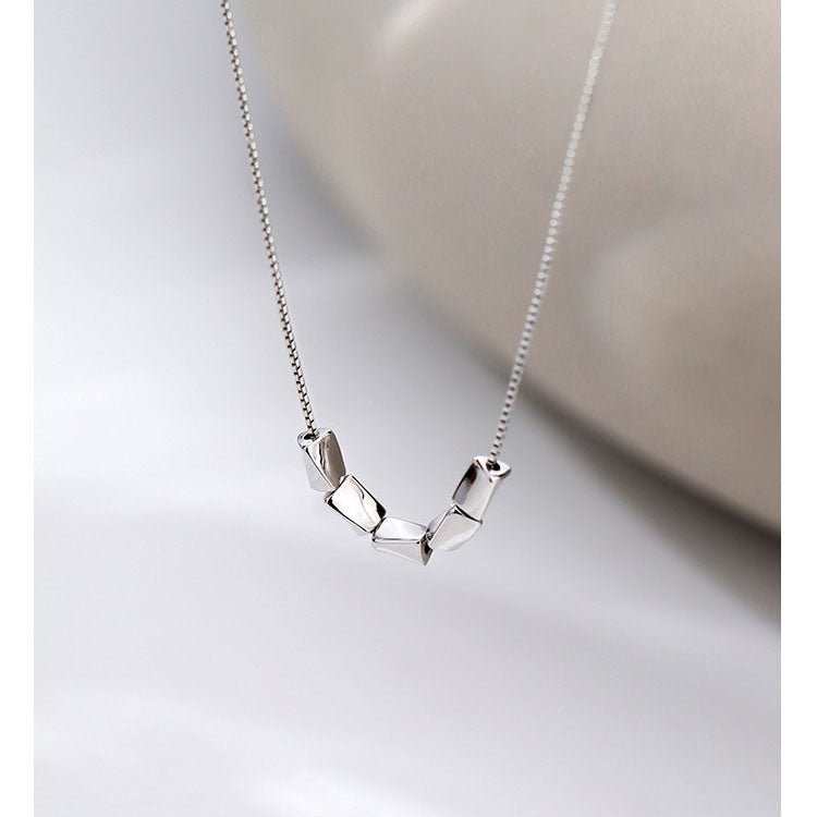 925 sterling sølv simple bead halskæde - Lilla Villa