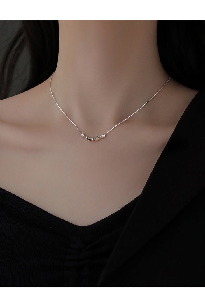925 sterling sølv simple bead halskæde - Lilla Villa