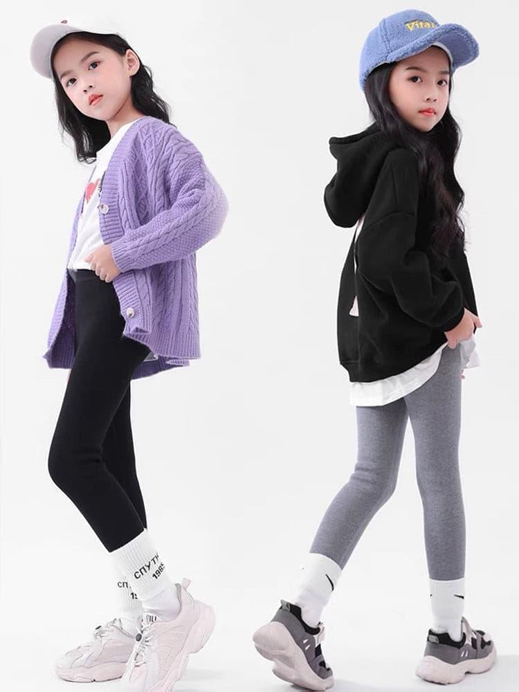 2-12 Years Kids Girl's Faux Leather Fleece Leggings Stretch Girls Winter  Warm Pants Thick Trousers - Walmart.com