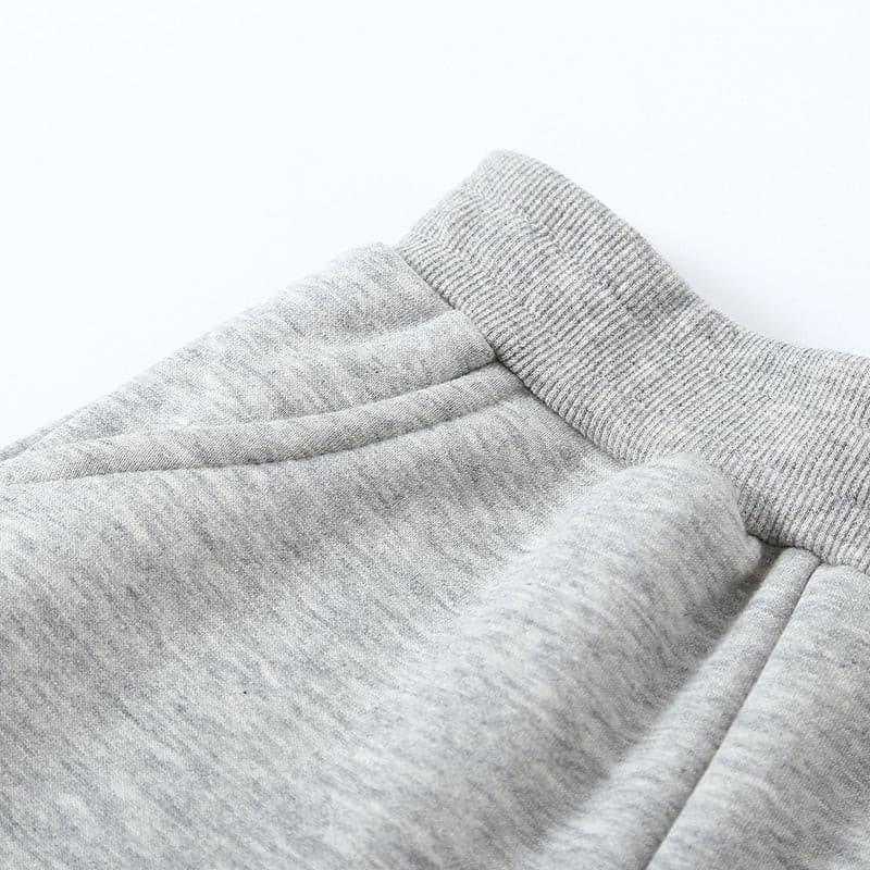 Basic fleece sweatbukser grå til børn - Lilla Villa