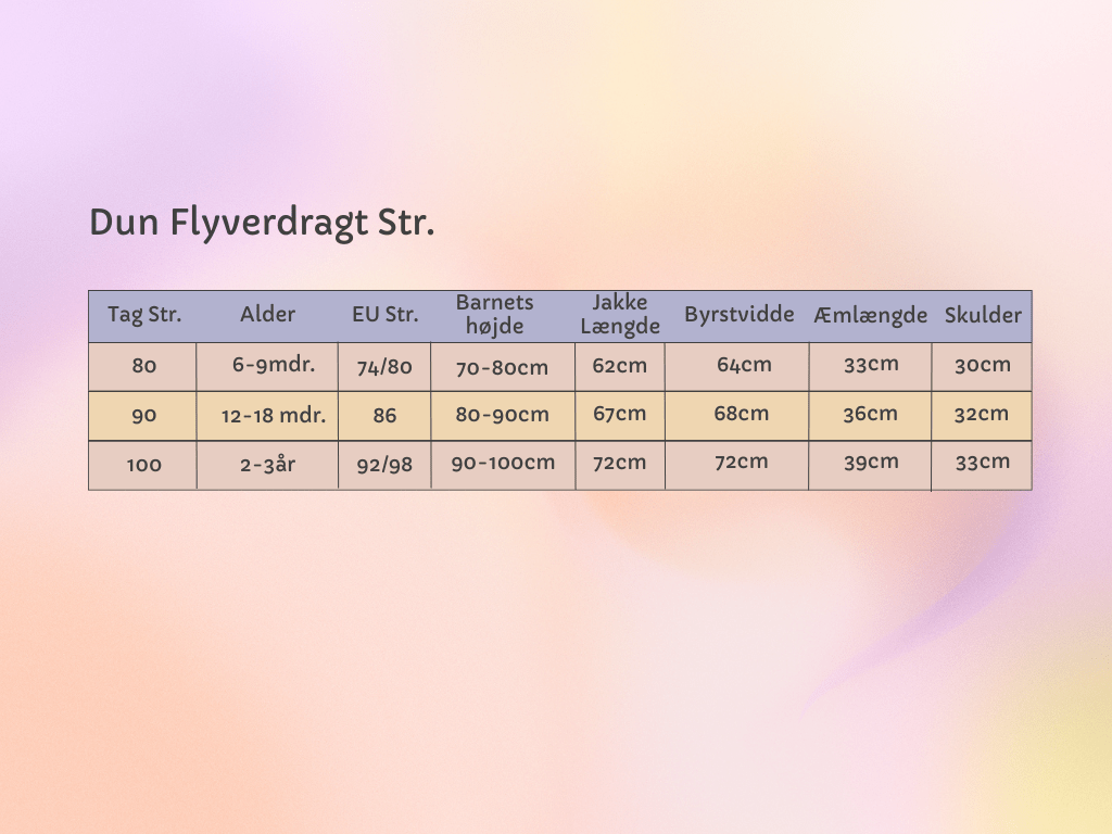 Dun flyverdragt sølv til børn - Lilla Villa