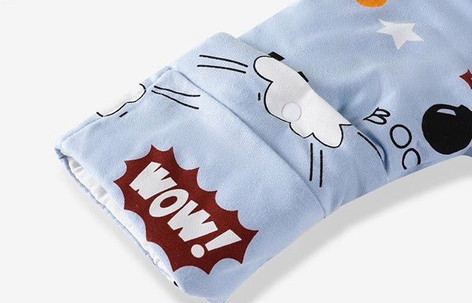 Tygde sovepose til 10-20°C til baby/børn(Str.0-4år) med aftagelige ærmer-superpower - Lilla Villa