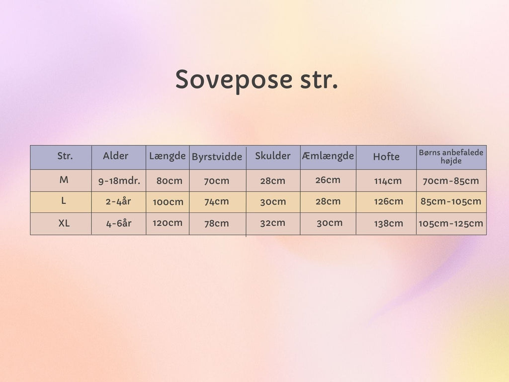 Tygde vinter sovepose til 0-10°C til baby/børn(Str.0-4år) med aftagelige ærmer-jordbær - Lilla Villa