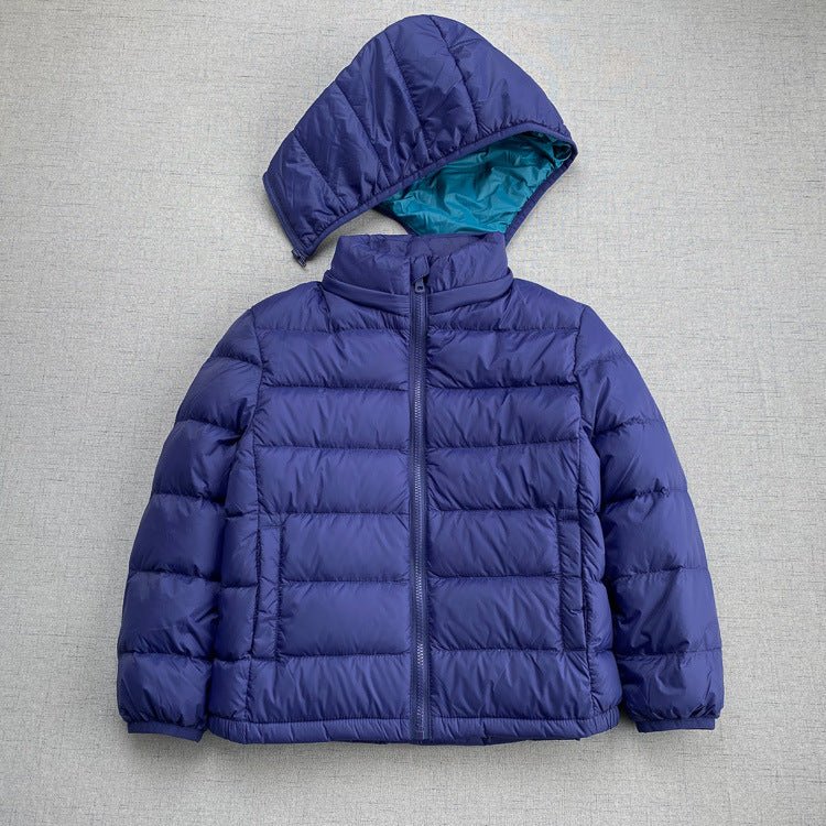 Ultra light down jacket/overgangsjakke/sommerjakke til børn mørkeblå - Lilla Villa